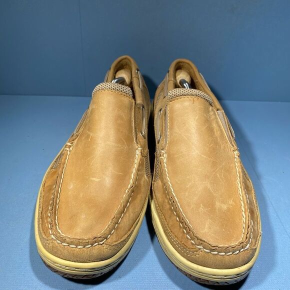 Sperry Intrepid Men's Size 10M Shoes Tan Leather Slip On Boat Shoes 0852822 - Picture 2 of 8